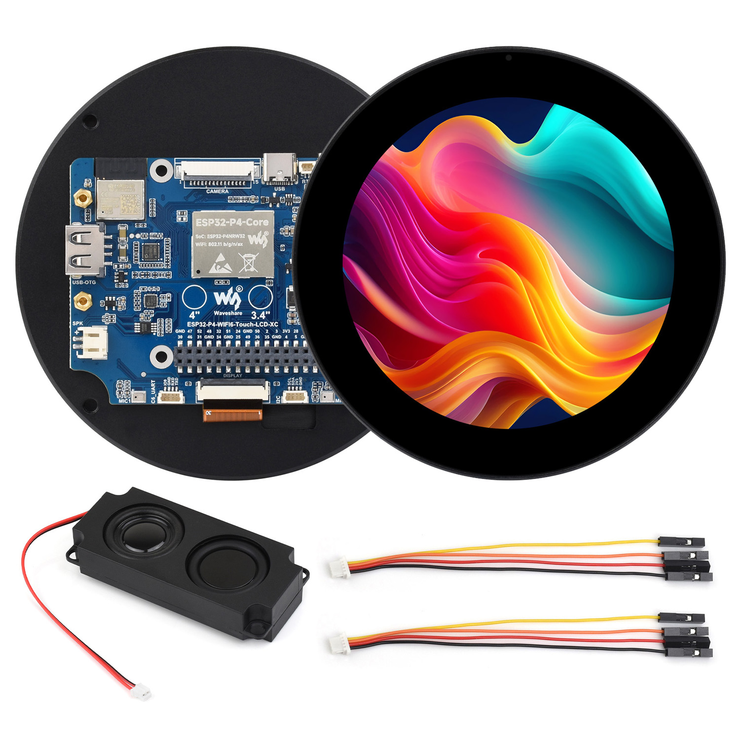 Esp32 Uart Module - Płytka rozwojowa ESP32-P4 z okrągłym dotykowym