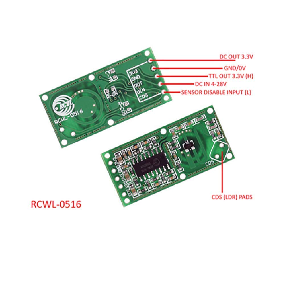 5 sztuk RCWL-0516 czujnik dete – Esp8266 Nodemcu recenzja i cena